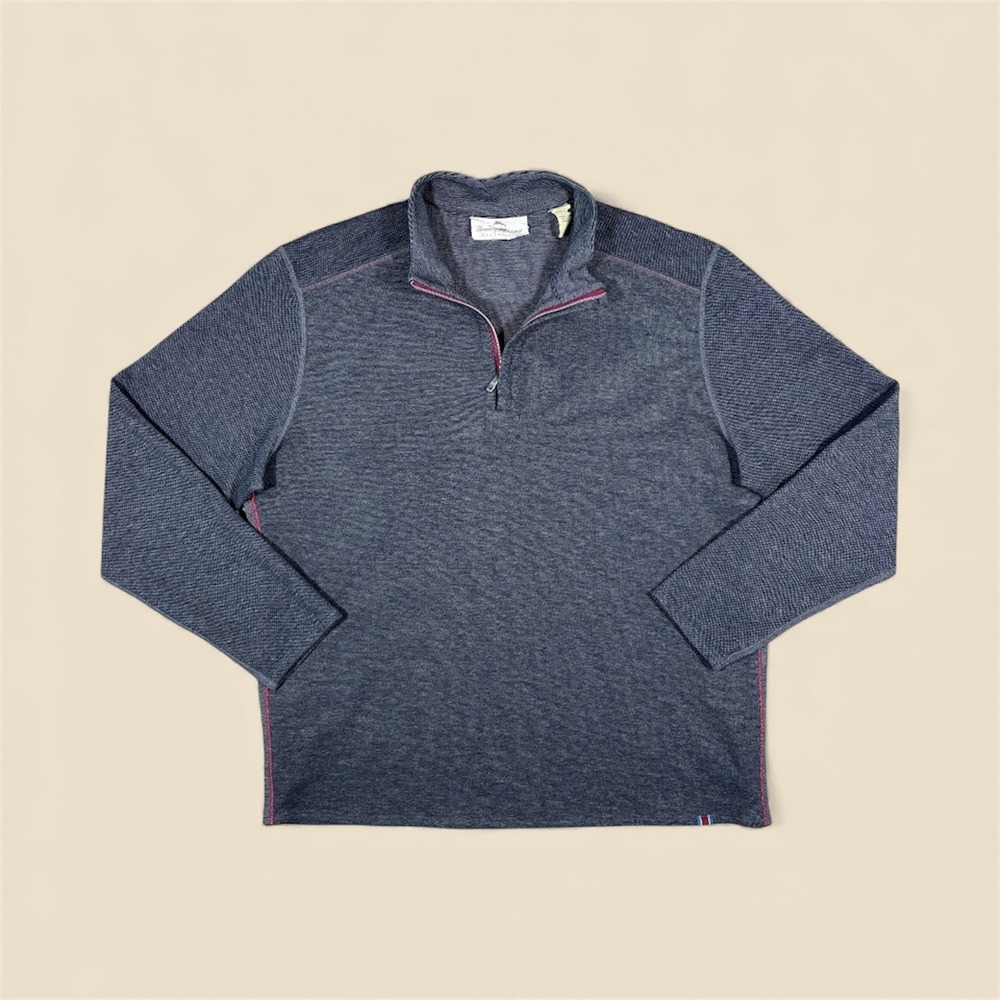 Tommy Bahama "Reversible" 1/4 Zip‎ Pull Over Sweater XL